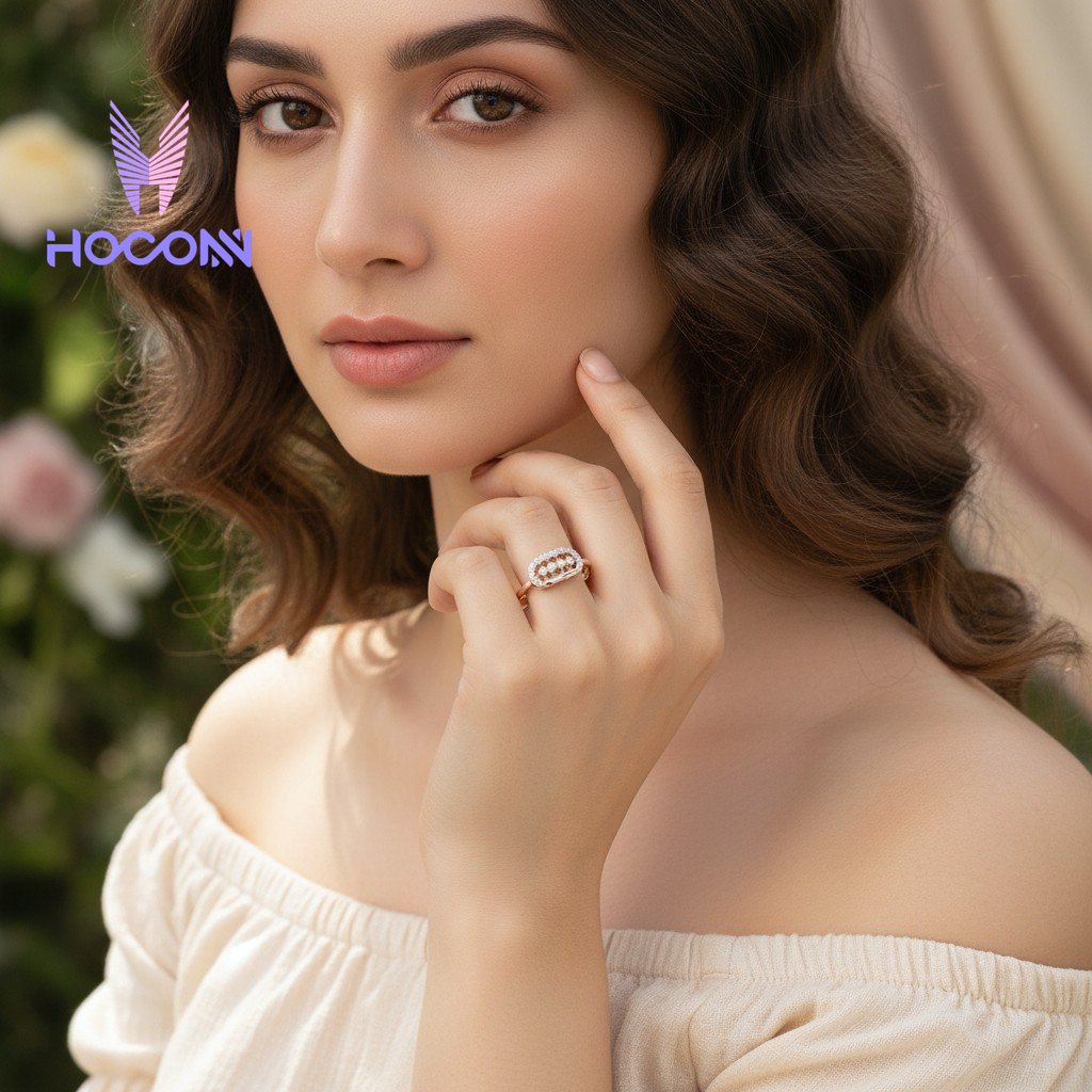 925 Silver Gold Plated Opulent Glow Ring