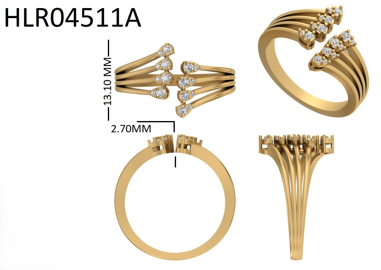 Minimal Open Wrap Silver Ring
