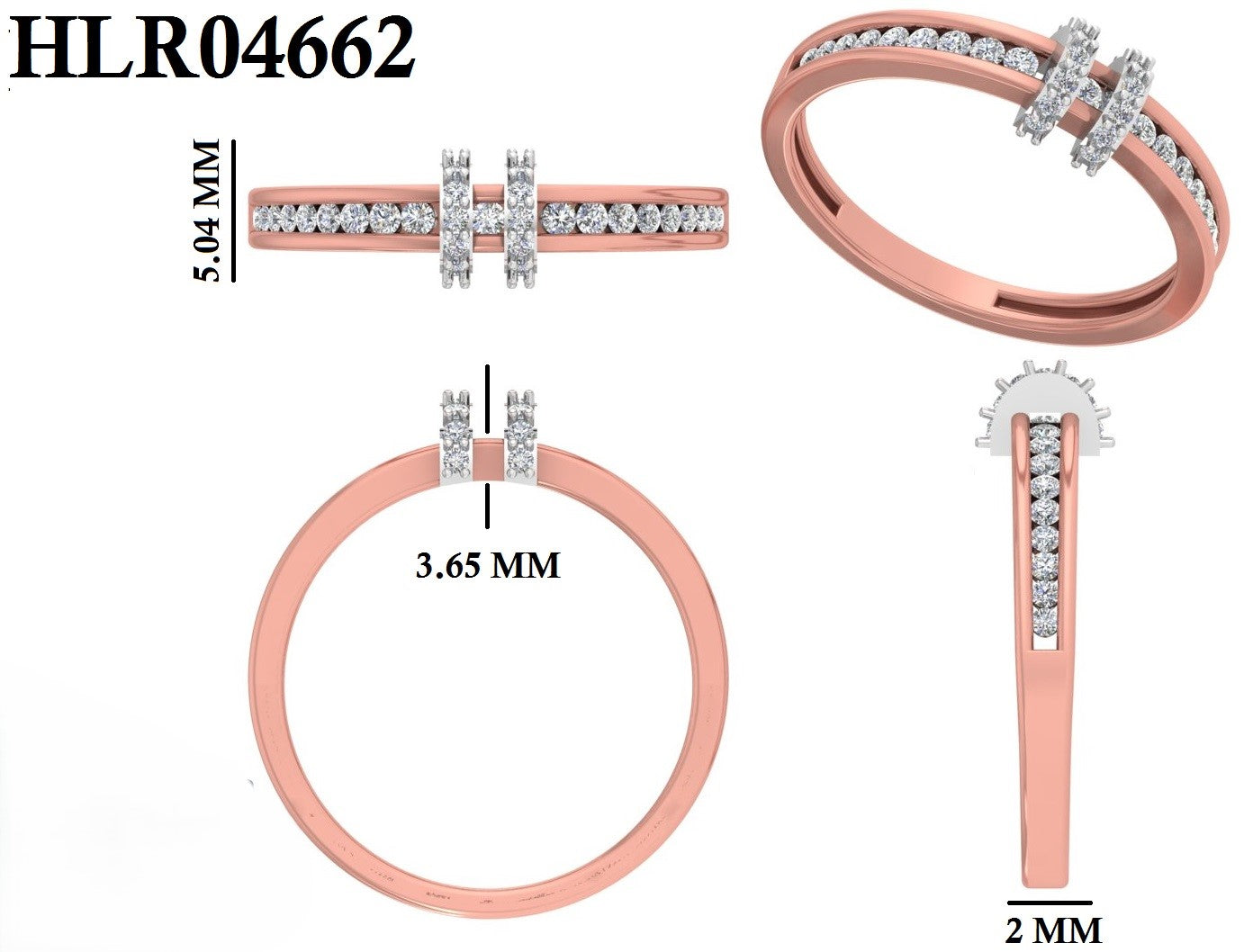 Dainty Knot Band | 925 Silver with Rose Gold Plating