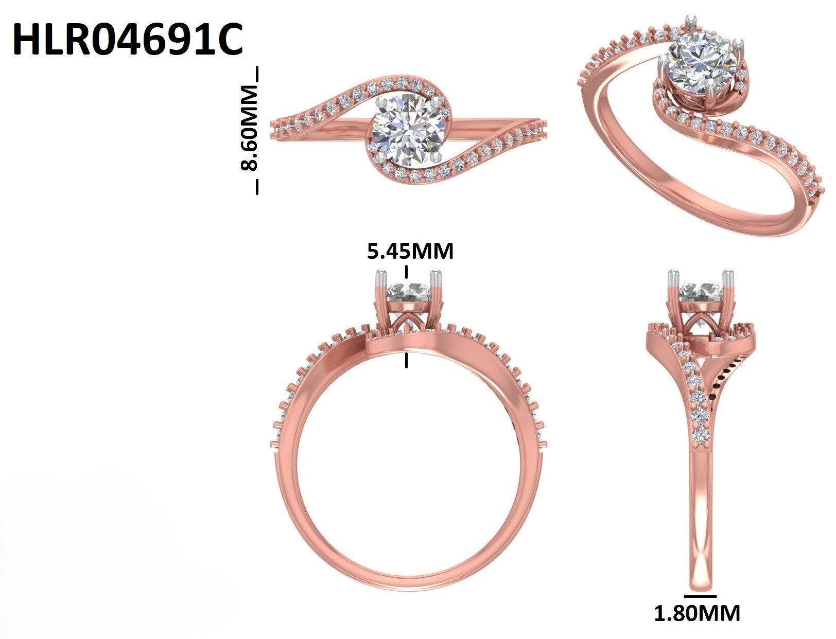 925 Silver Gold Plated Classic Swirl