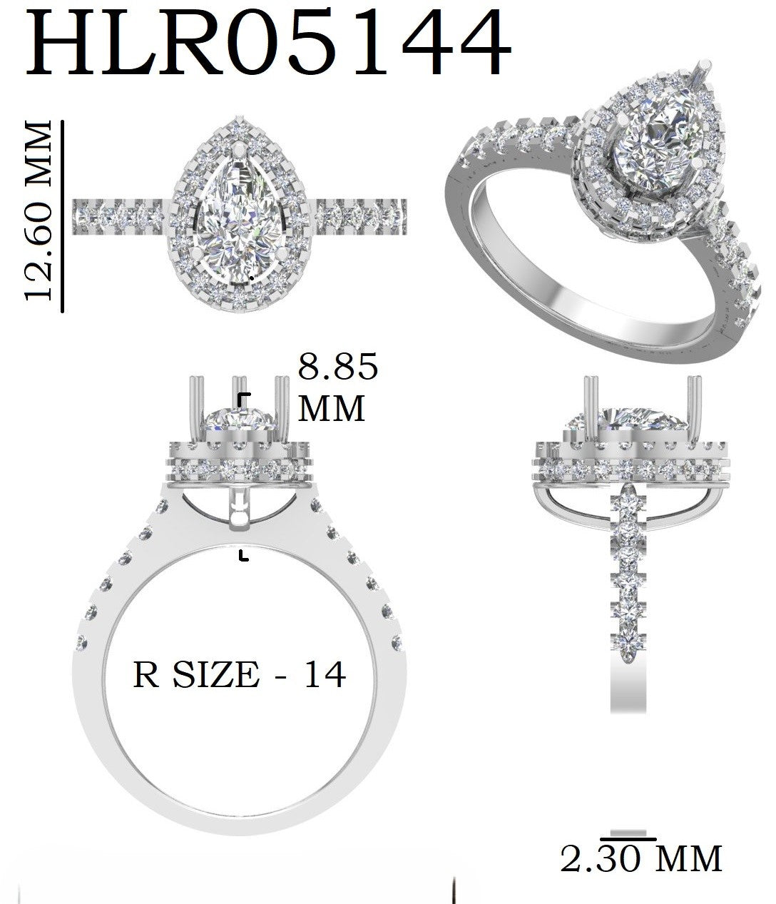 925 Silver Blush Light Promise Ring