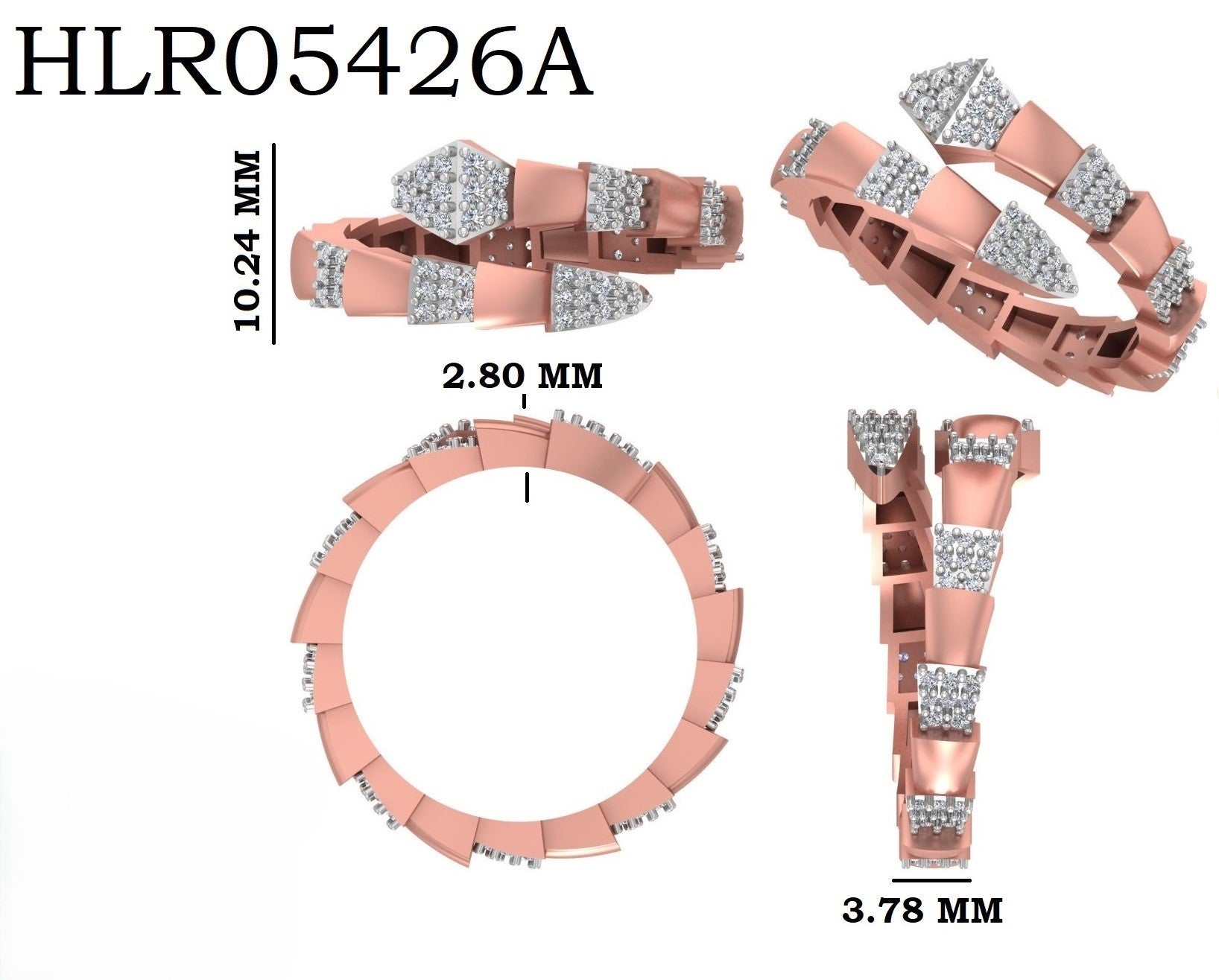 Rose Gold Plated Orbit Luxe 925 Silver Ring