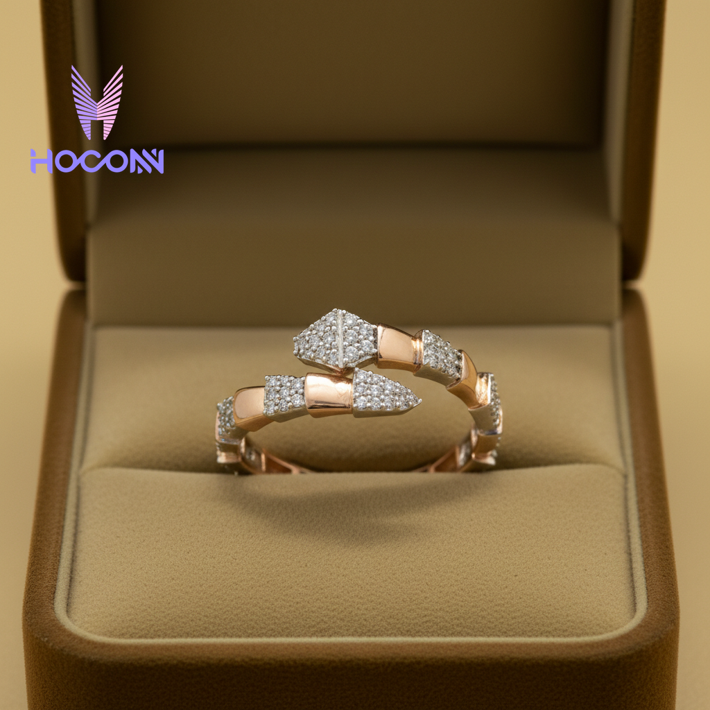 Rose Gold Plated Orbit Luxe 925 Silver Ring
