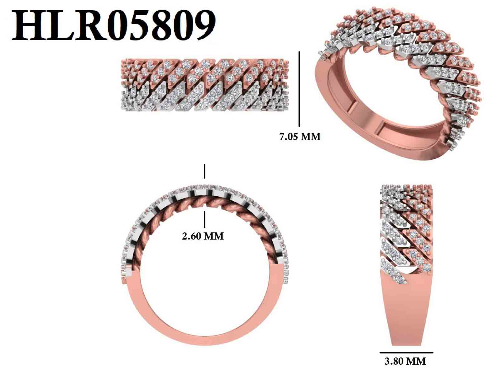 Diamond Surface Statement Silver Ring