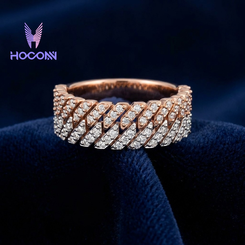 Diamond Surface Statement Silver Ring