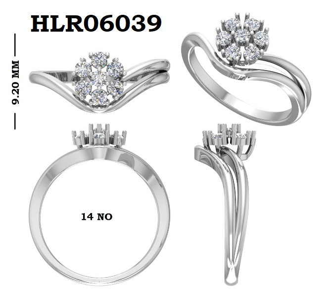 925 Silver Diamond Blossom White
