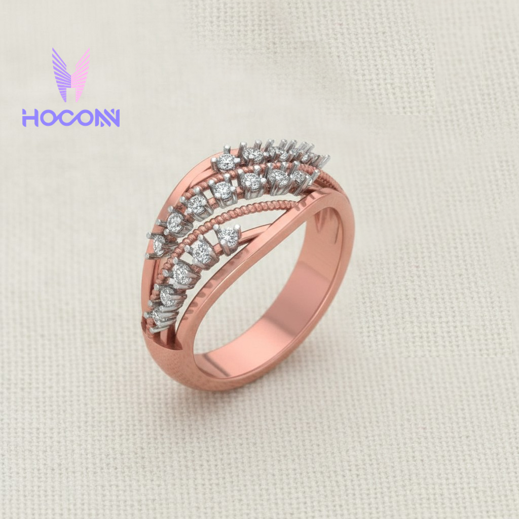 925  Silver Soft Luminescence Gold Plated Ring