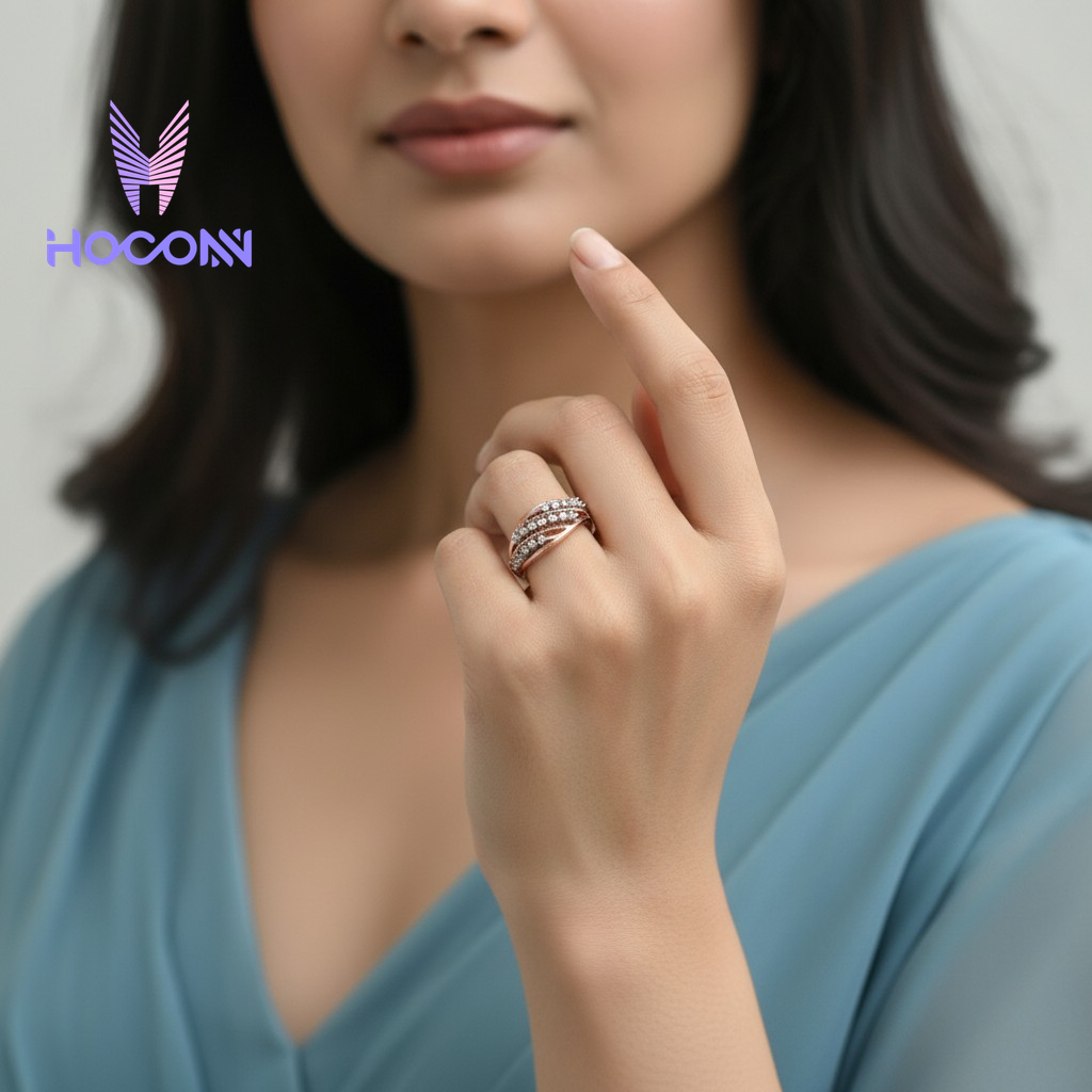 925  Silver Soft Luminescence Gold Plated Ring