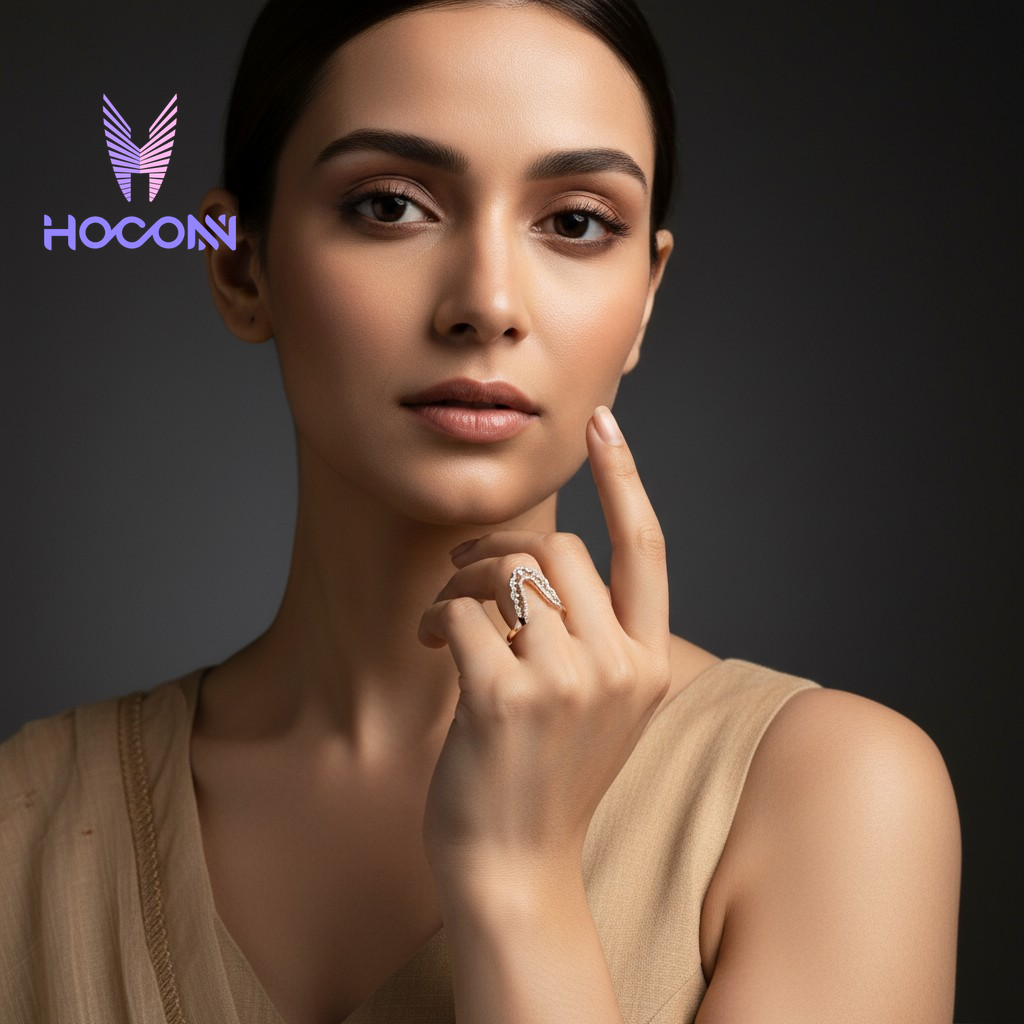 925 Silver Arch Design Ring |Rose Gold plated