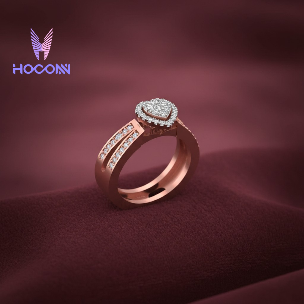 Signature Heart Ring |925 Silver | Rose plating