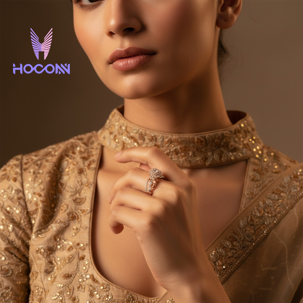 Diamond Medallion 925 Silver Ring