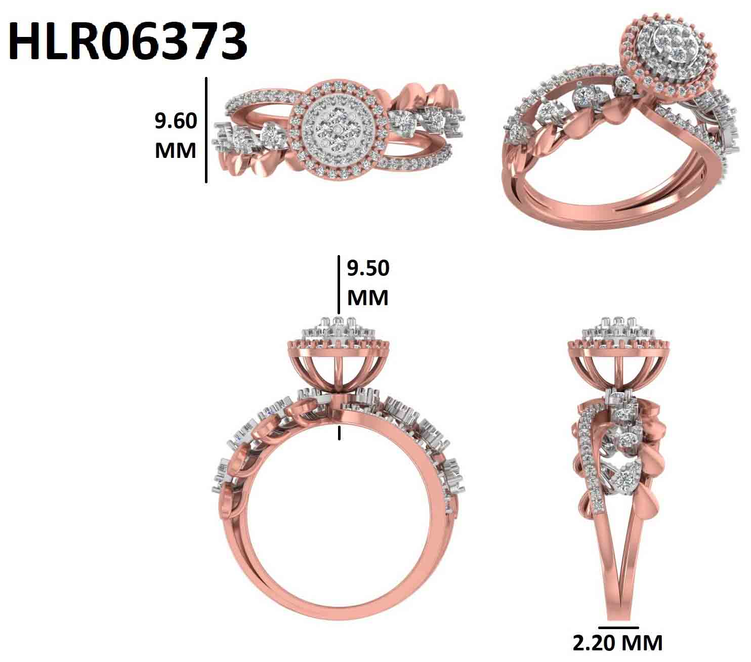 Diamond Medallion 925 Silver Ring