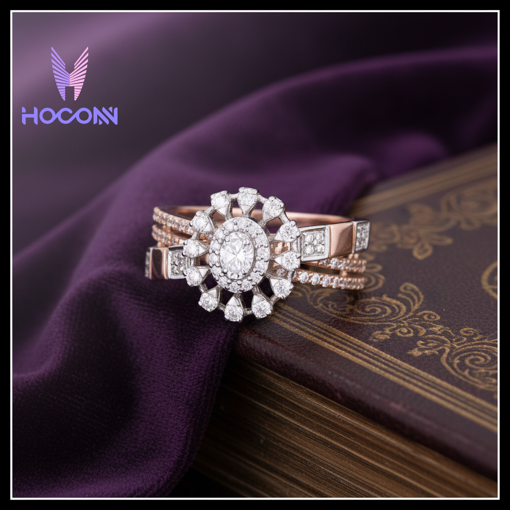 925 Silver Rose Gold Plating Sun Halo Rose