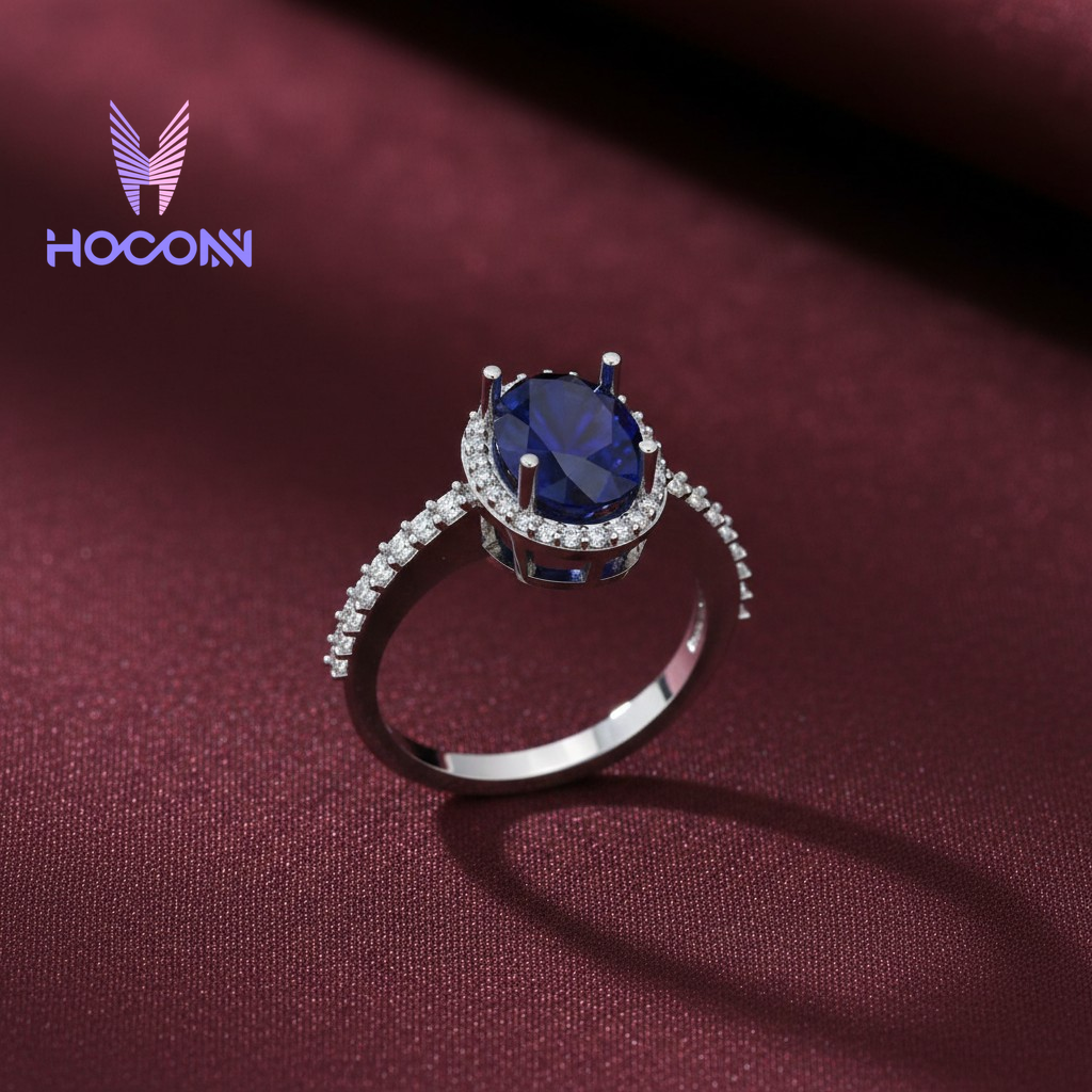 Sapphire Grace 925 Silver Gold Plated Ring