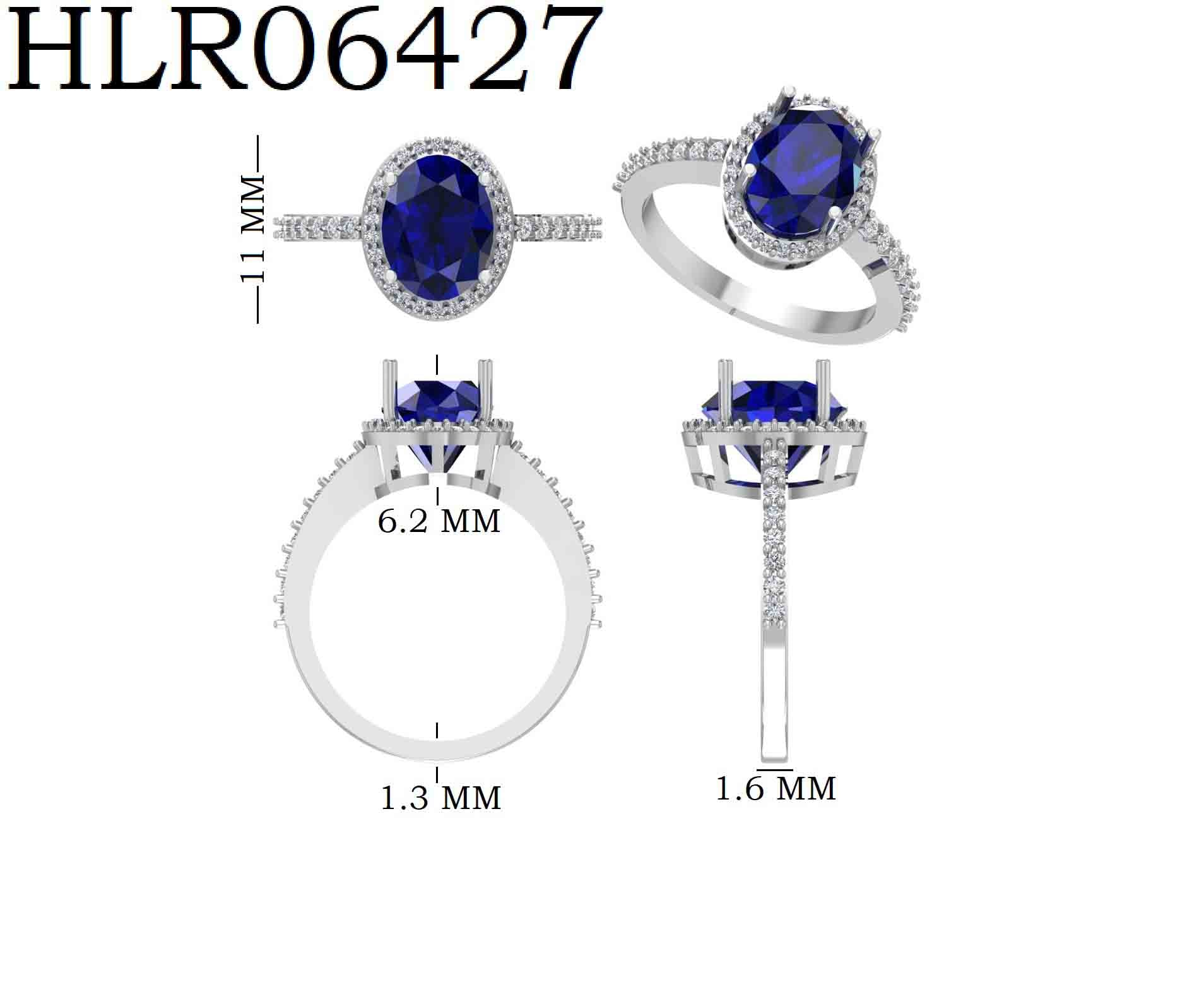 Sapphire Grace 925 Silver Gold Plated Ring