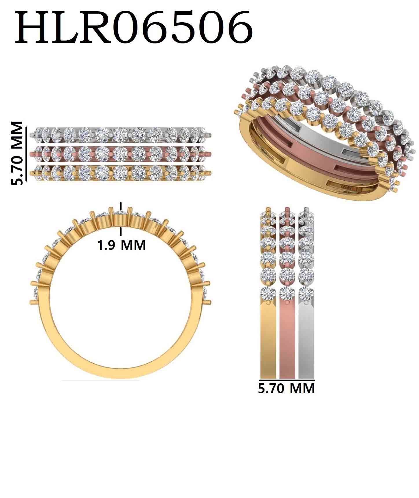 Infinity Band Trio | 925 Silver Ring