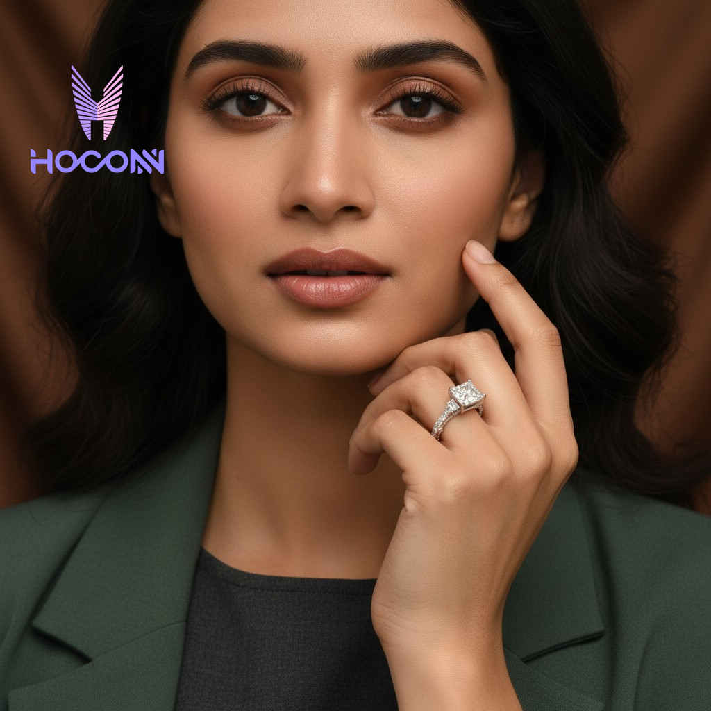 Princess Cut 925 Silver Solitaire Ring