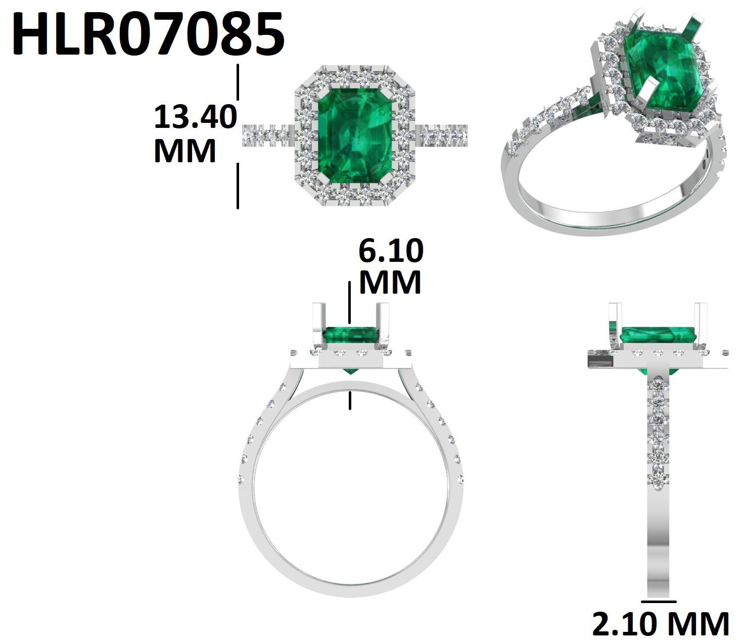Classic Green Brilliance |925 Silver Ring