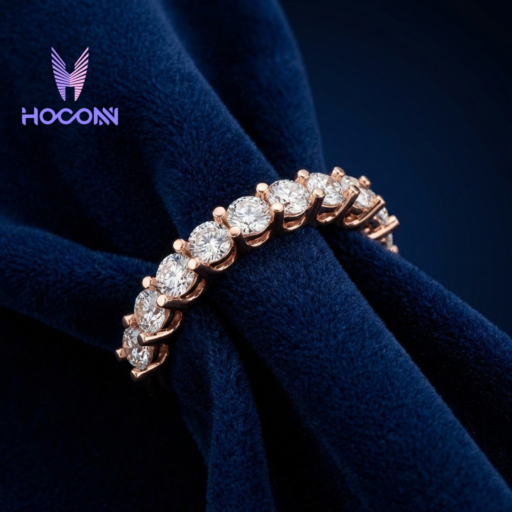 Gold Plated Eternity Scallop Ring |  925 Silver
