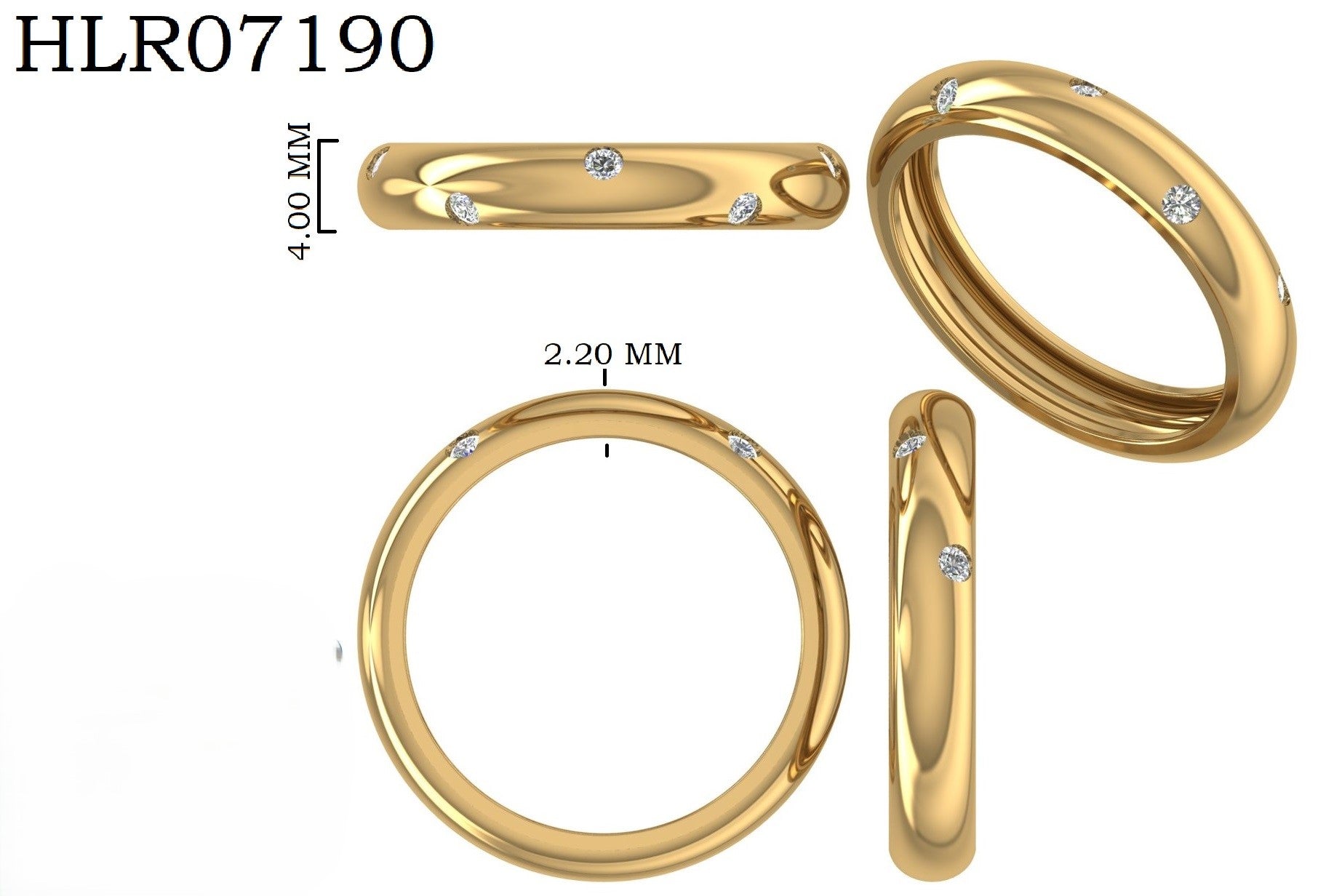 Modern Minimal Diamond Silver Band