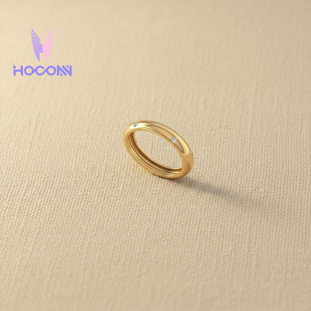 Modern Minimal Diamond Silver Band