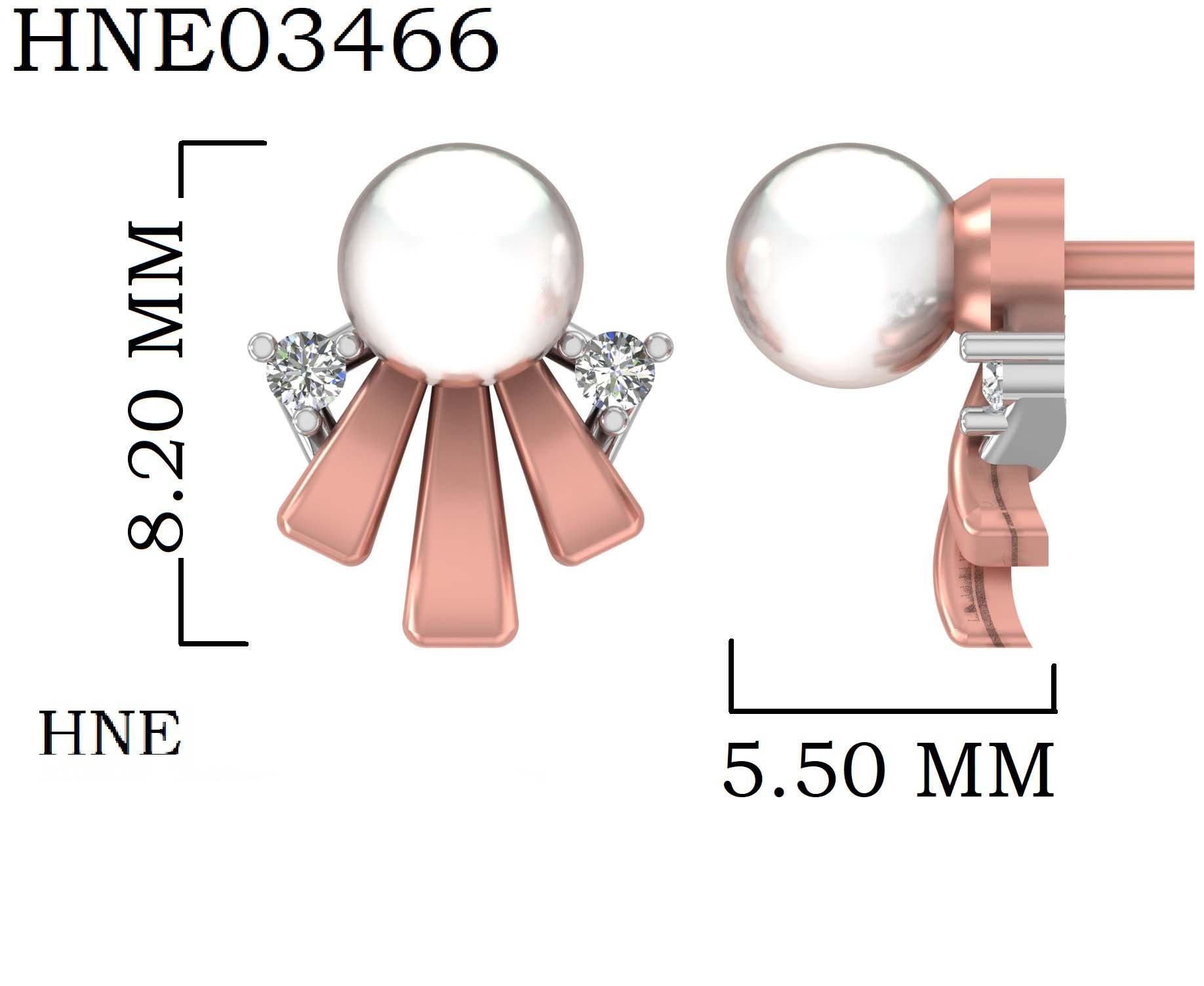 Shimmering Pearl & Diamond Fan 925 Silver Earrings