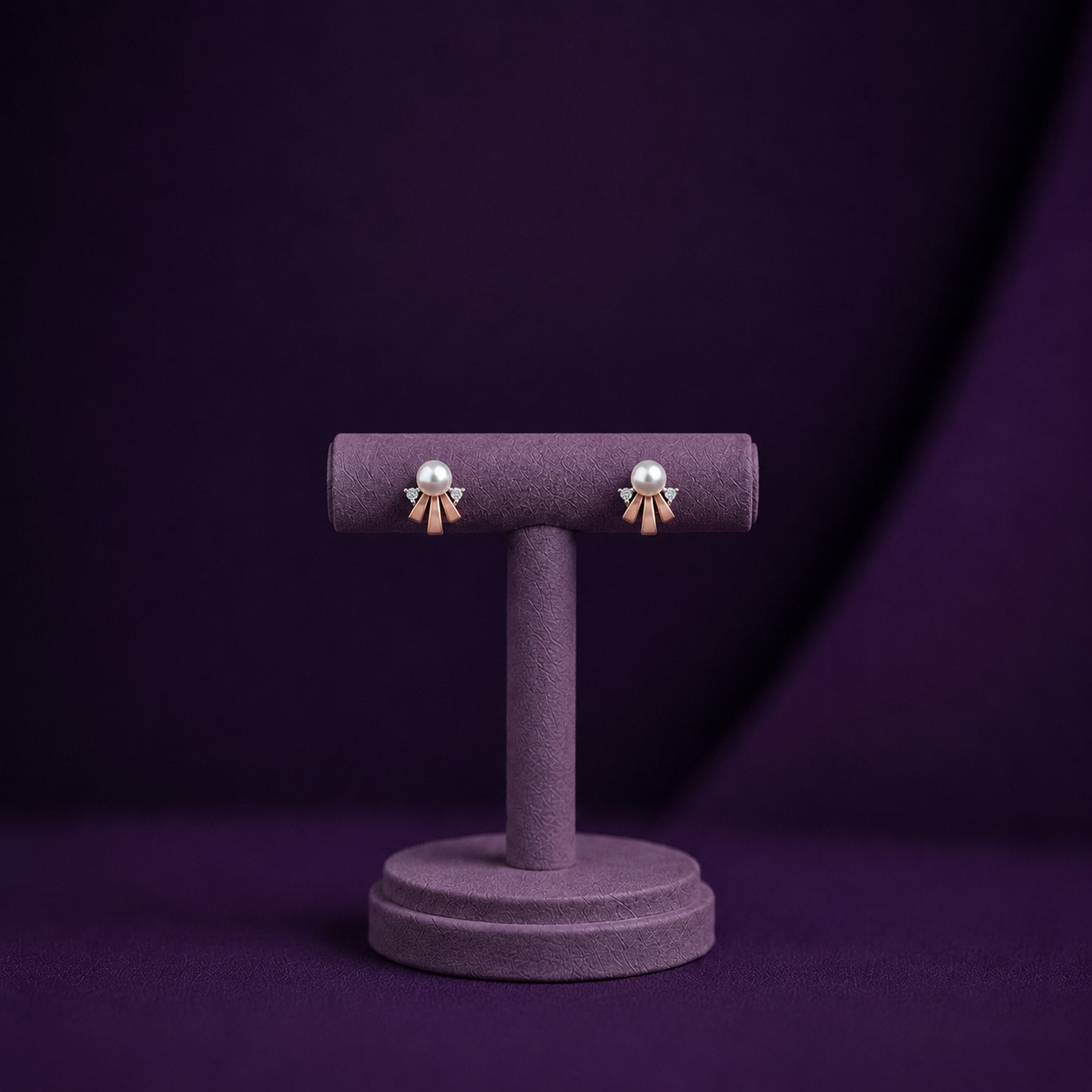 Shimmering Pearl & Diamond Fan 925 Silver Earrings