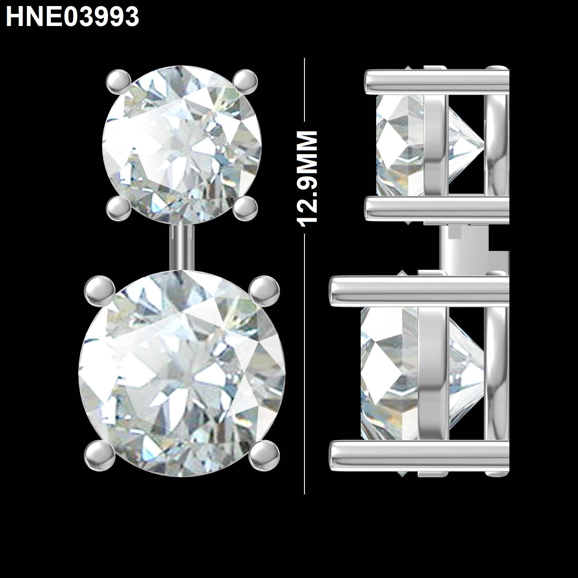 Solitaire Drop 925 Silver Earrings