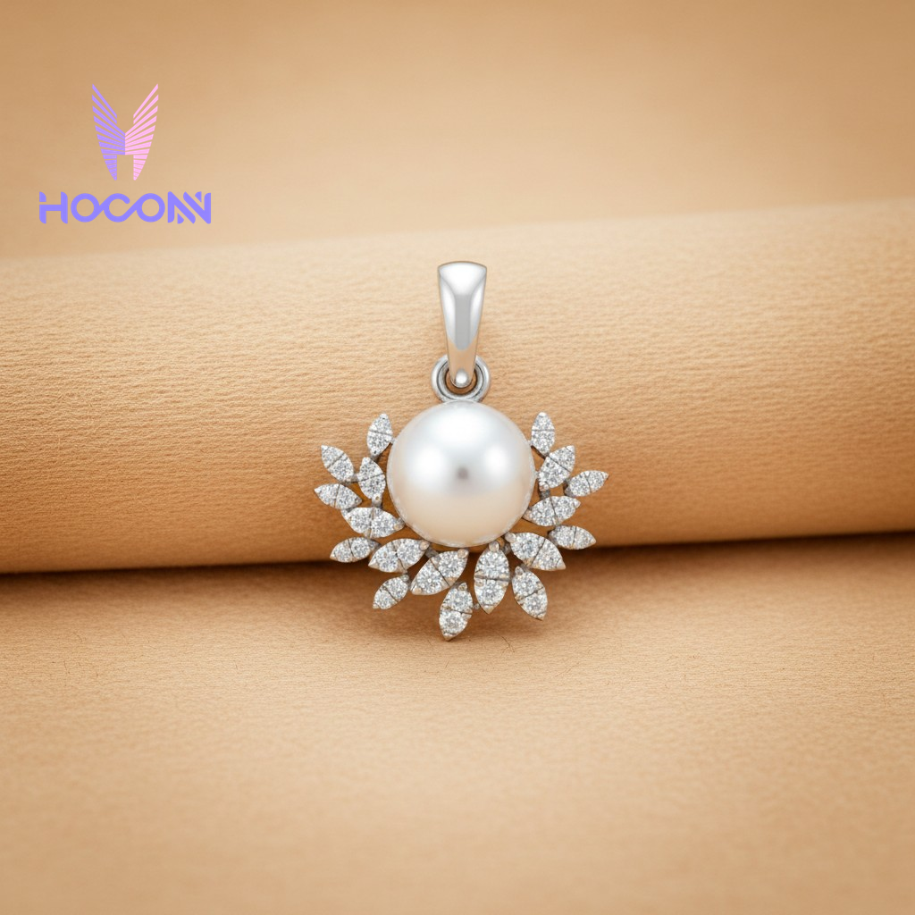 Pearl Petal Cluster Silver Pendant