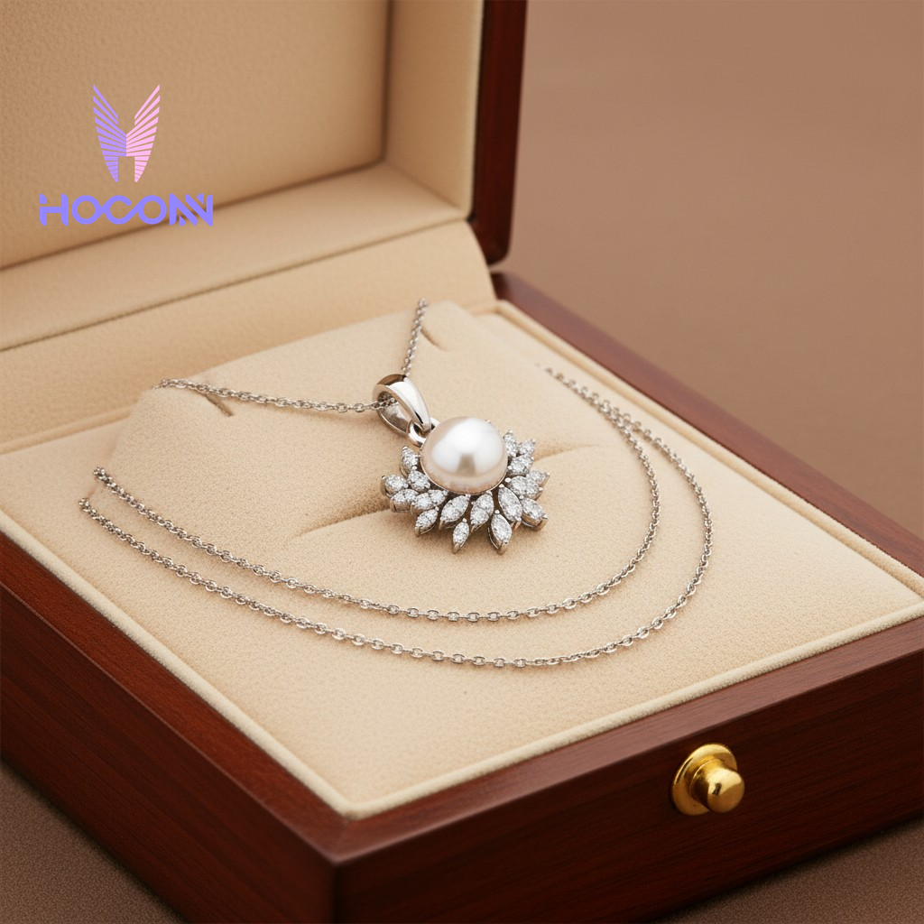 Pearl Petal Cluster Silver Pendant