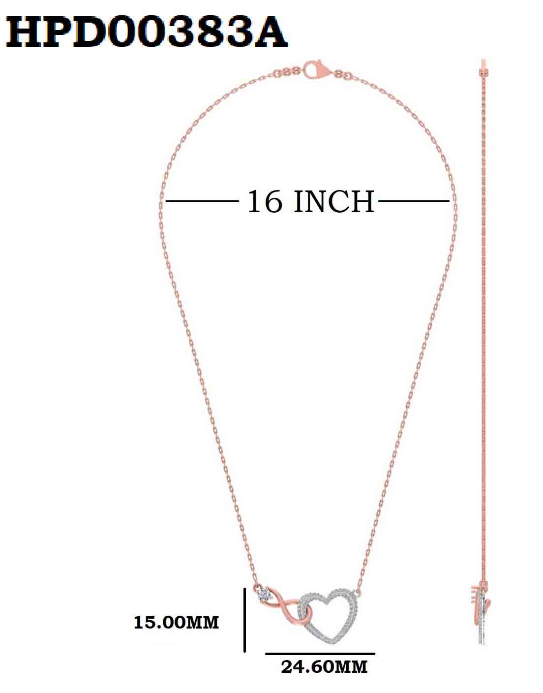 Love Knotted Silver Pendant With Chain