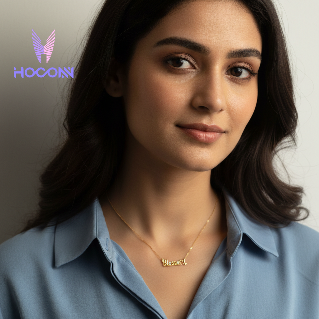 925 Silver Blossom Personalized Gold Plated Pendant With Chain
