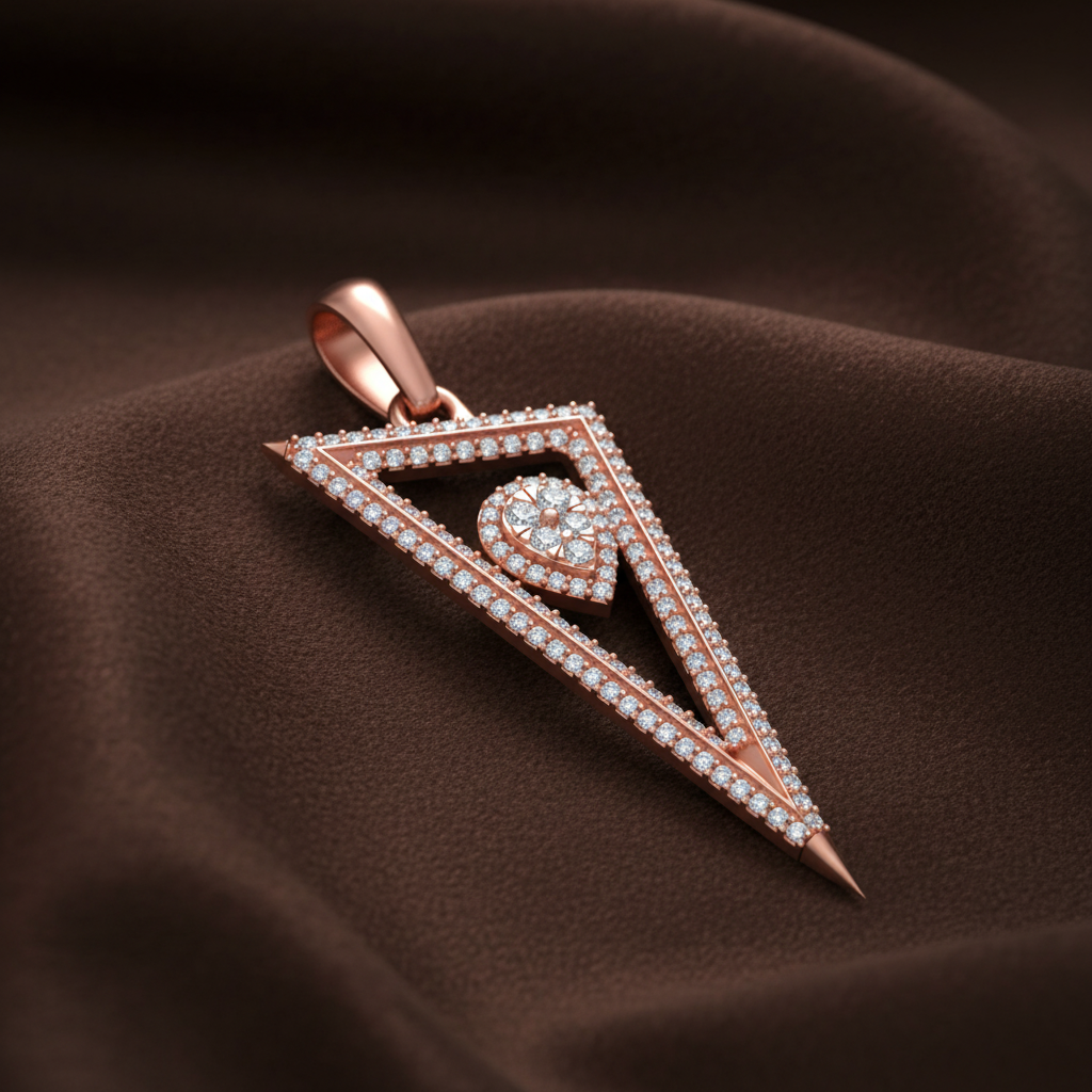 925 Silver Bold Geometry Diamond Pendant