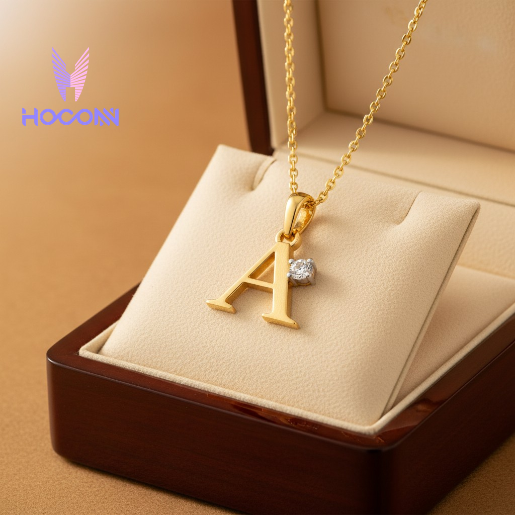 Classic Letter A Silver Pendant