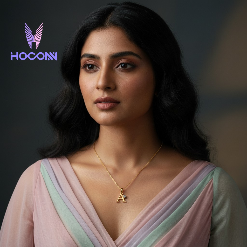 Classic Letter A Silver Pendant