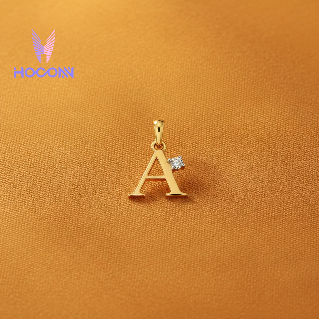 Classic Letter A Silver Pendant