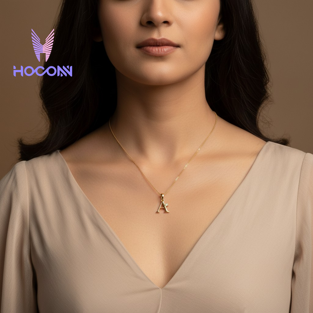 Classic Letter A Silver Pendant