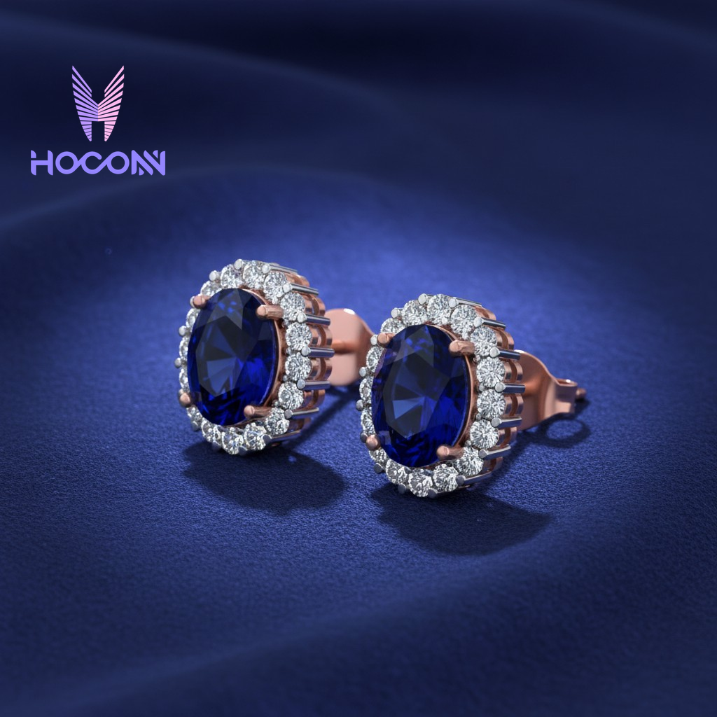 Midnight Sapphire 925 Silver Earrings