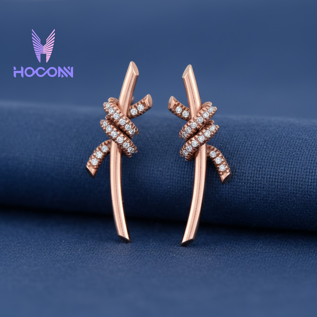 Knot Drop 925 Silver Earrings