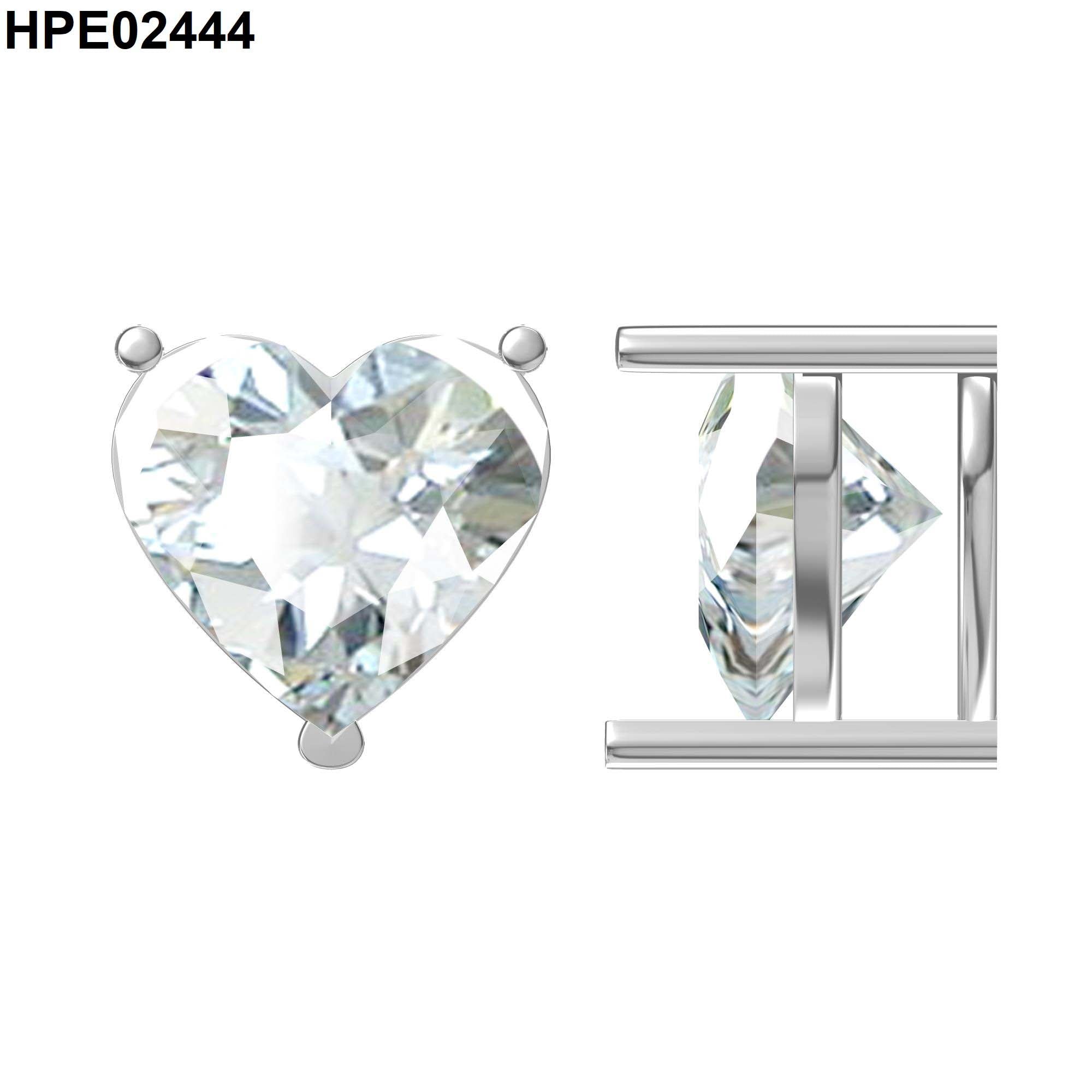 Minimal Heart 925 Silver Studs