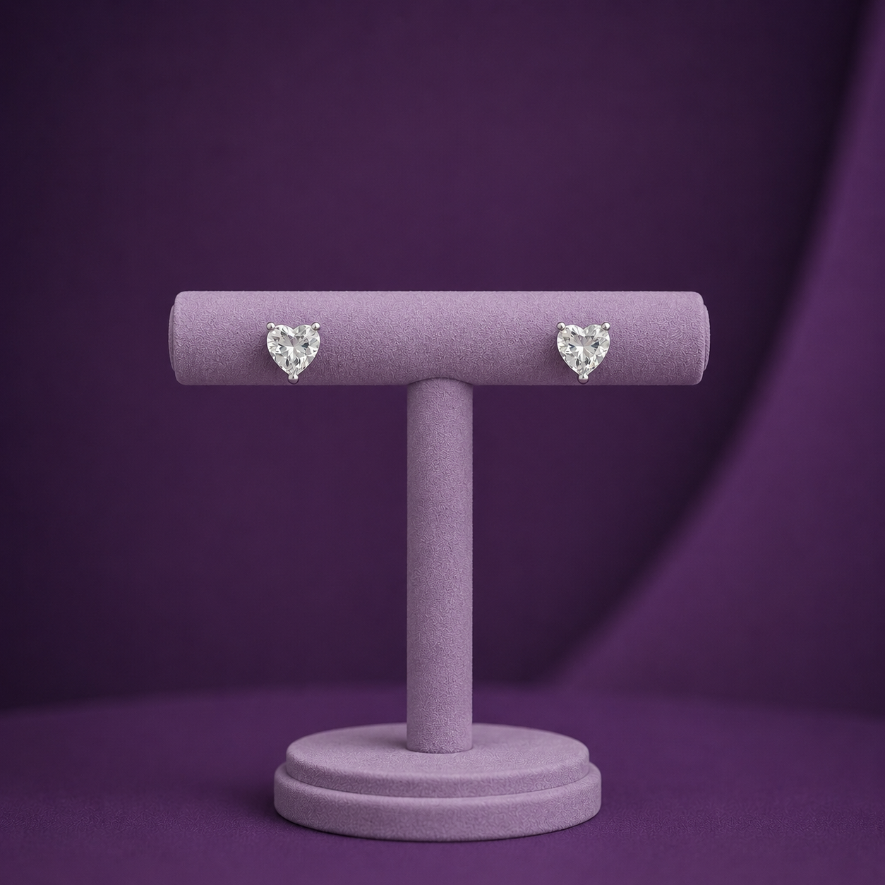 Minimal Heart 925 Silver Studs