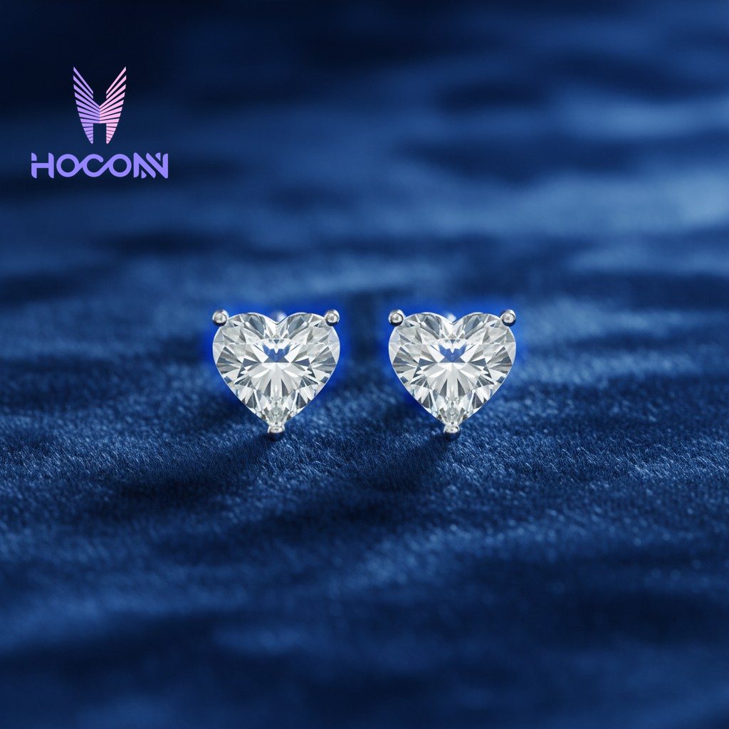 Minimal Heart 925 Silver Studs