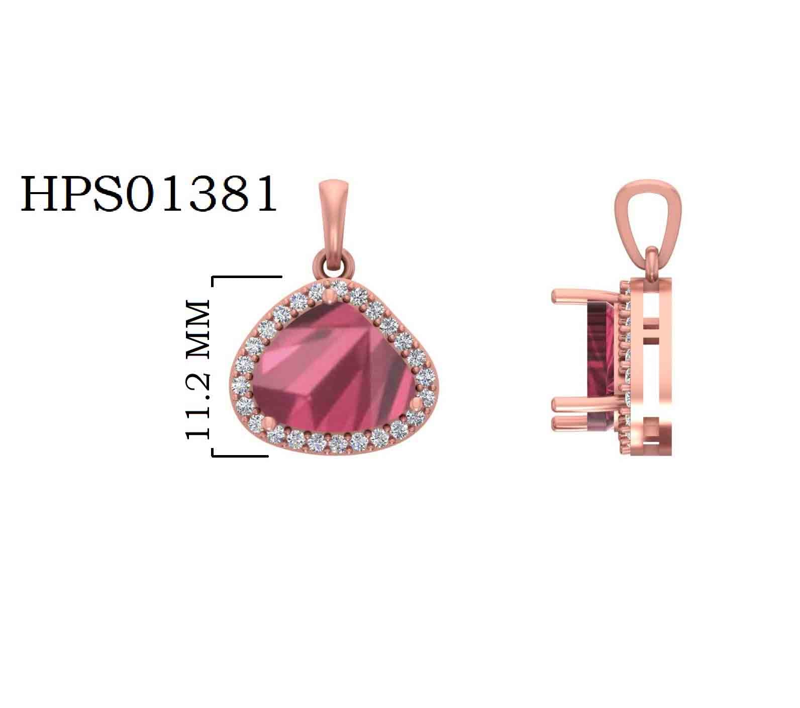Soft Organic Pink Cabochon  925 Silver Pendant