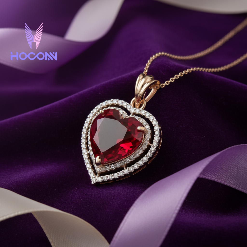 Rubina Grace 925 Silver Pendant with Rose Gold Plating