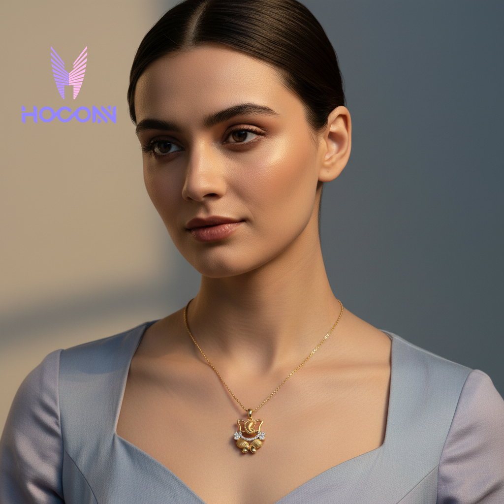 925 Silver Ananta Halo Gold Plated Pendant