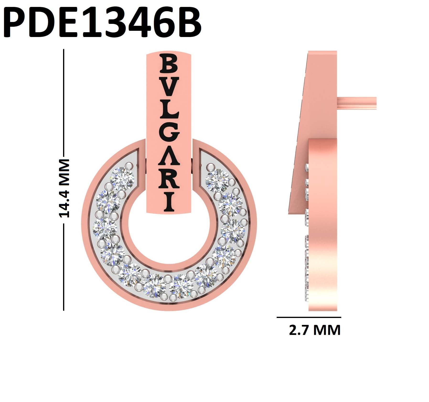 Modern Round 925 Silver Stud Earrings