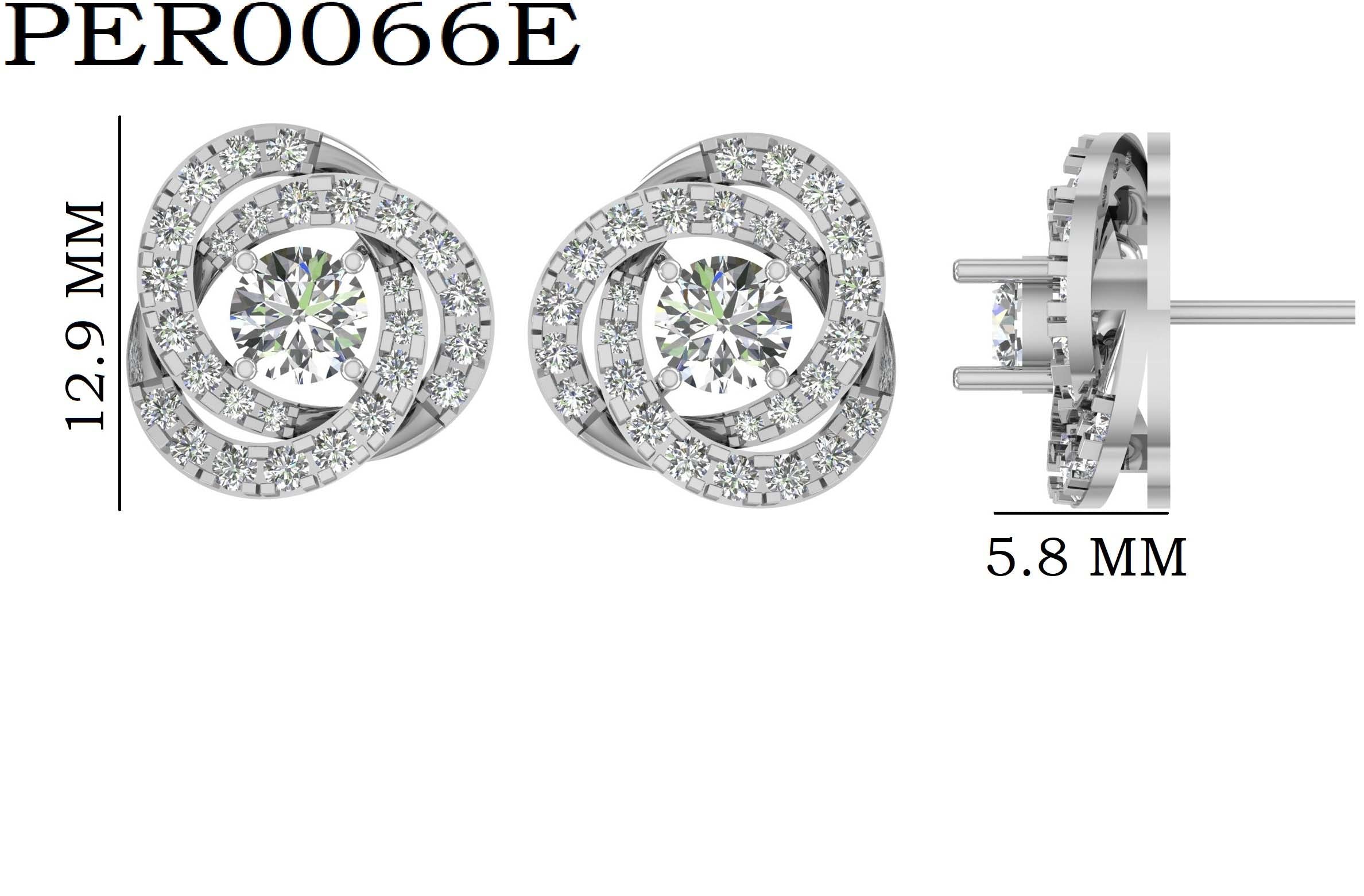 Triple-Orbital Solitaire 925 Silver Earrings
