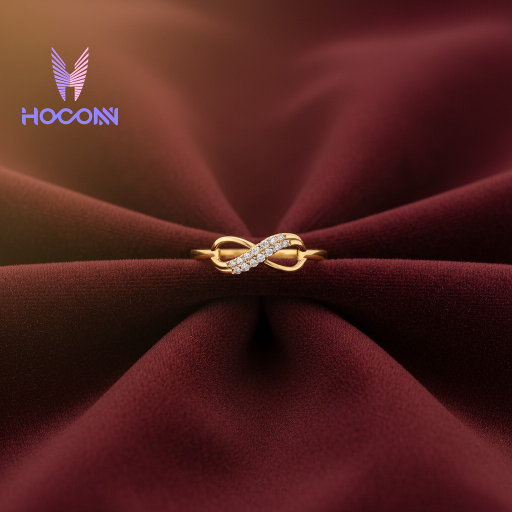 Minimalist Infinity Diamond Silver Ring