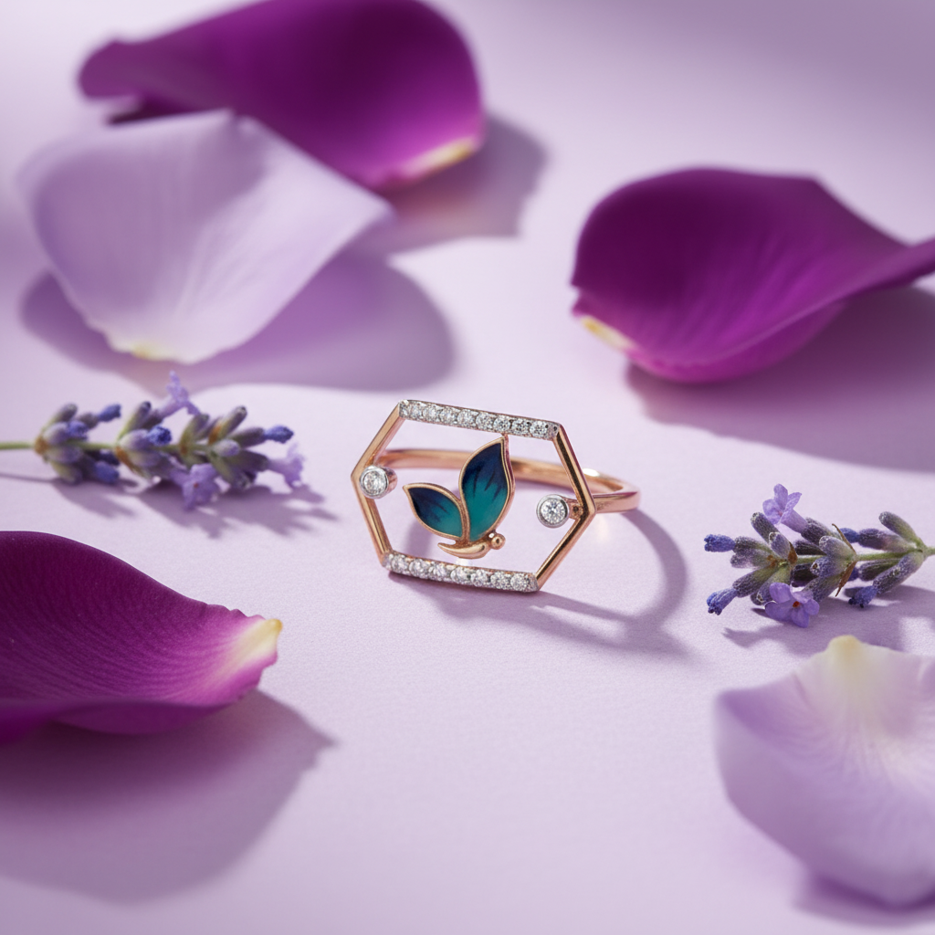 Butterfly Ring on Lavender