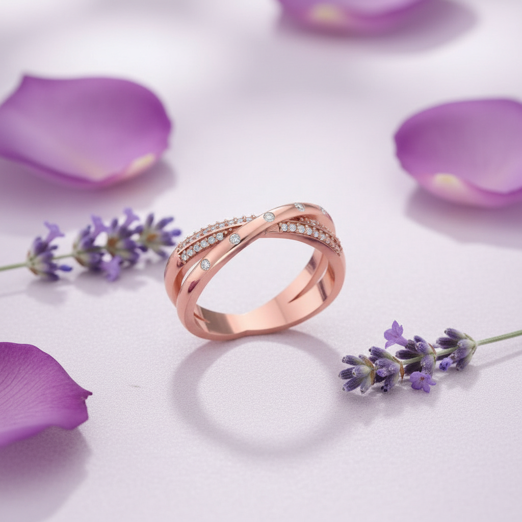 Crossover X Ring on Lavender